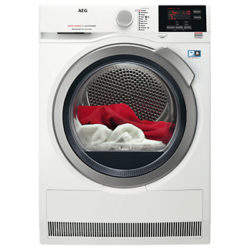 AEG T8DBG842R 8000 Series Heat Pump Tumble Dryer, 8kg Load, A++ Energy Rating, White